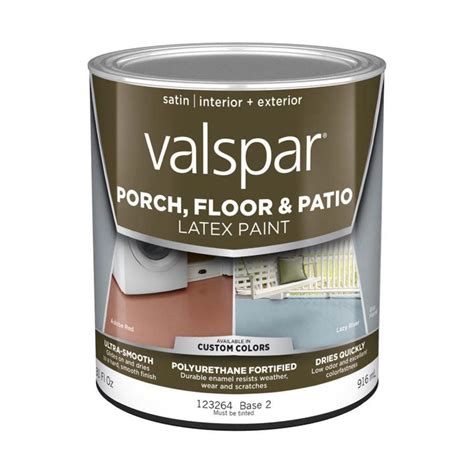 Valspar Base 2 Tintable Satin Interiorexterior Porch And Floor Paint