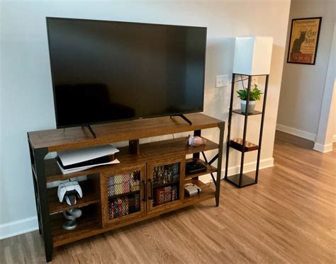 Mo Finance Okd Modern Industrial Tv Stand For Inch Tv Rustic