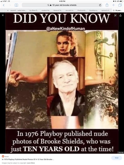 Lets Not Forget That A 10 Year Old Brooke Shields Was Photographed Nude In A 1976 Playboy Mag