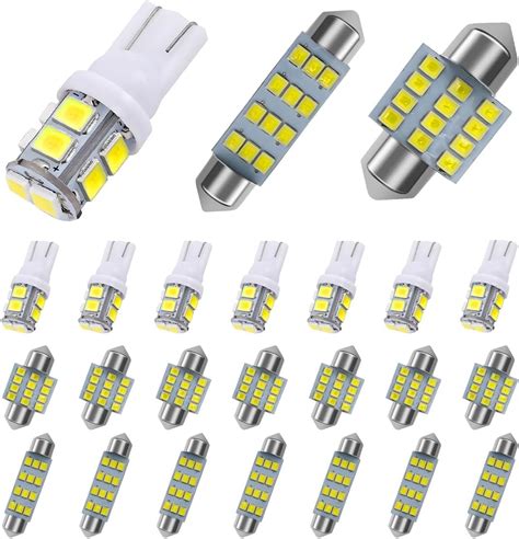 Amazon.com: Osilly 24 Pcs Car LED Light Bulbs, Super Bright Lights for Auto Interior, T10 31mm ...