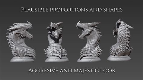 Red Dragon Bust Stl 3d Model 3d Printable Cgtrader