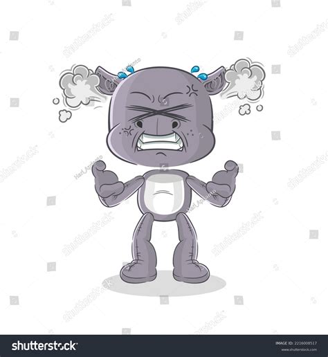 Hippopotamus Very Angry Mascot Cartoon Vector Stock Vector (Royalty Free) 2216008517 | Shutterstock