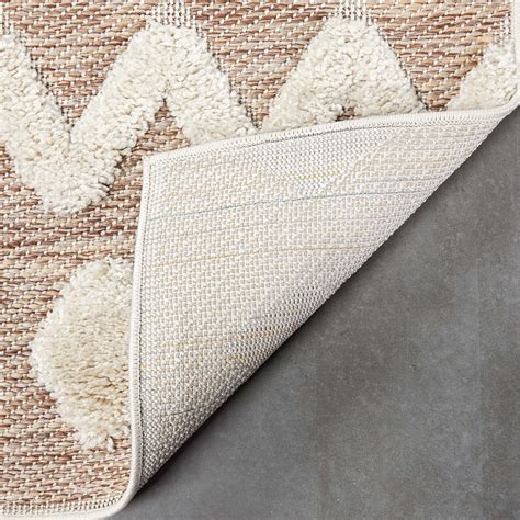 X Well Woven Bellagio Chiara Tribal Moroccan High Pile Beige