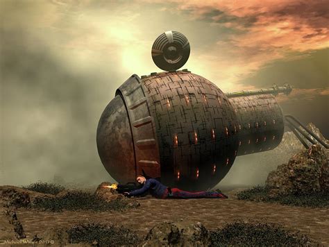 Escape Pod Lands in Hostile Territory Digital Art by Michael Wimer ...