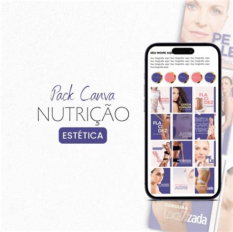 Pack Canva Nutrição Estética VT Cursos Hotmart