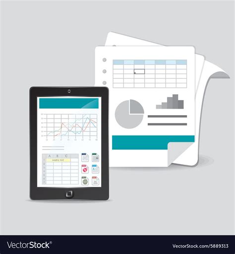 Spreadsheet design Royalty Free Vector Image - VectorStock