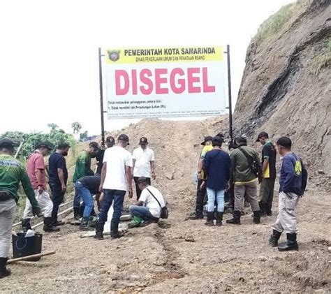 Wasdal Dinas PUPR Kota Samarinda Segel Lahan Simpang Pasir Tak Berizin