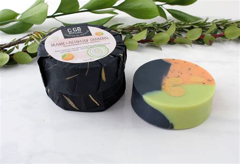 Activated Charcoal Soap Orange And Lemongrass Essential Oil Etsy