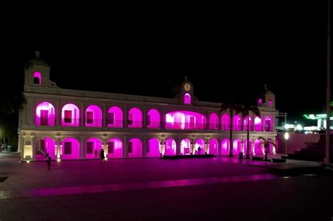 Palacio Municipal De Boca Del R O Se Ilumin De Rosa H Ayuntamiento