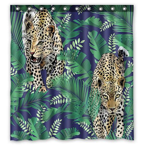 Abphqto Cheetah And Leopards Palm Leaves Tropical Jungle Waterproof