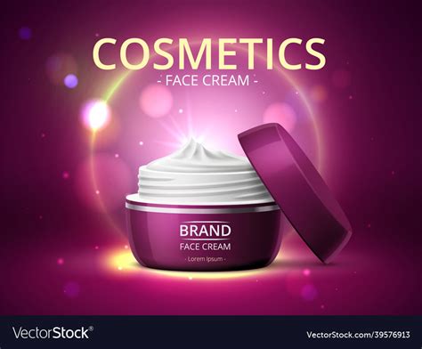 Cosmetic Cream Poster Face Skin Care Jar Beauty Vector Image