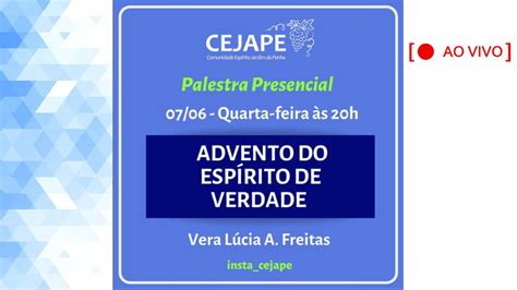 Palestra Esp Rita Advento Do Esp Rito De Verdade Vera L Cia Freitas