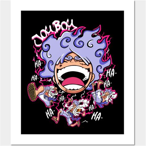 Gear 5 Sun God Nika Wall And Art Print | One piece cartoon, One piece ...