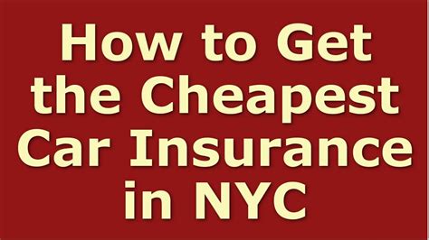 How To Get Cheap Car Insurance In Nyc ★ Best Nyc Auto Insurance Quotes Youtube