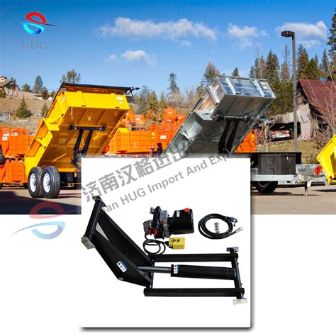 Telescopic Lifting Scissor Lift Dump Truck Dc Double Acting Hydraulic