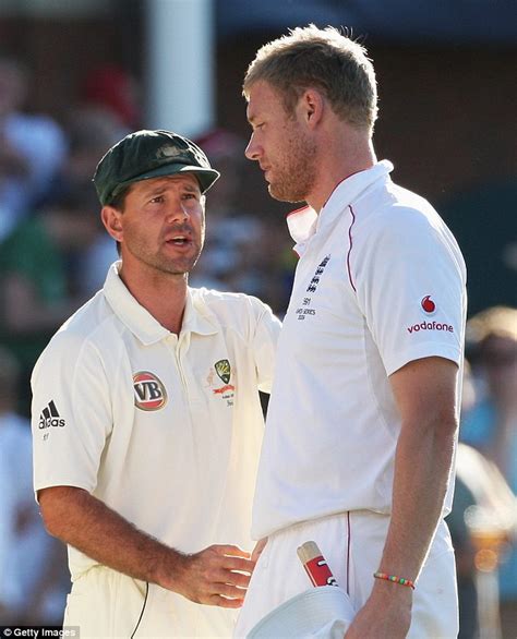 Freddie Flintoff brings back memories of 2005 Ashes as he bowls Rickie ...