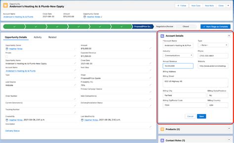 Displaying Account Fields On A Salesforce Opportunity Record Page The