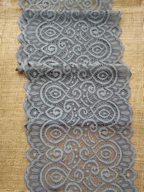 Gray Lace Table Runner 7 Wide Wedding Runners