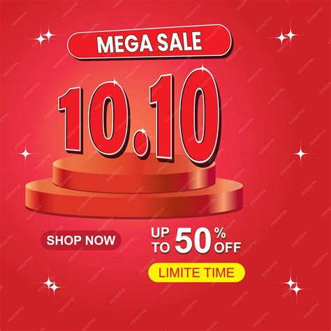 Premium Vector 1010 Mega Sale Podium Banner Template Design 1010