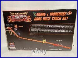 Car Track Set 2009 Hot Wheels Drag Strip Demons SNAKE MONGOOSE Drag Race Track Set Sealed