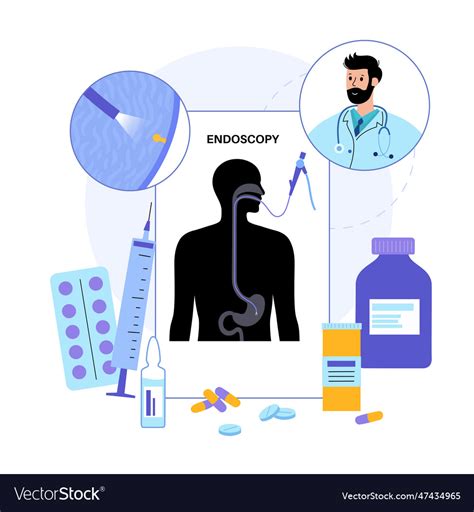 Gastroscopy Endoscopy Procedure Royalty Free Vector Image