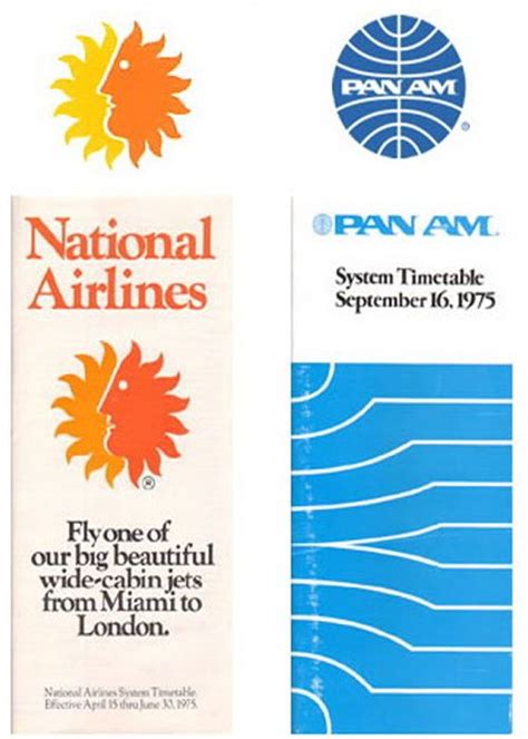 An Advertisement For The Pan Am Airline From 1971 To 1979 With Two