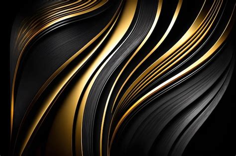 Premium AI Image Black And Gold Wallpaper With A Black And Gold