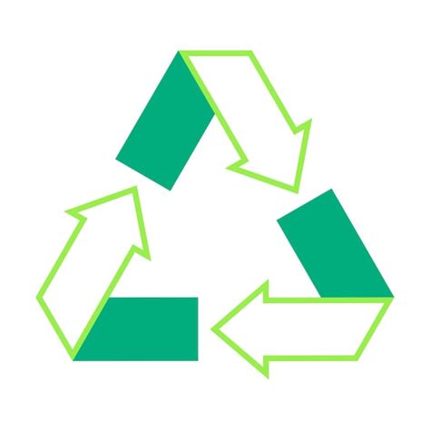 Premium Vector Green Recycle Icon