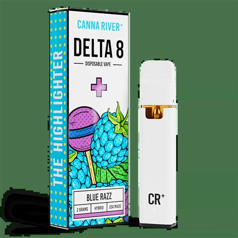 Canna River D8 Thc Blue Razz Hybrid 2g Disposable Cbd Oil