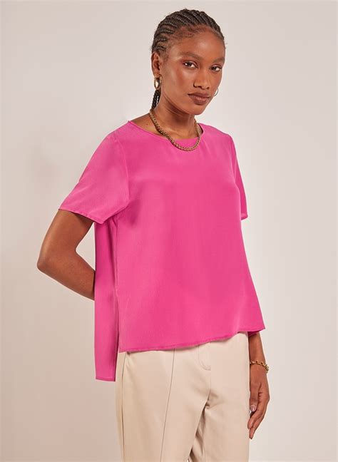 Blusa Le Lis Lica Viviane Seda Feminina Blusa Le Lis Lica