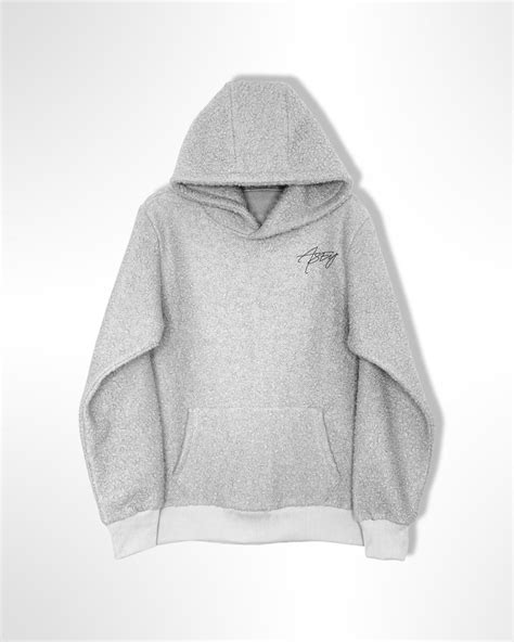 Sherpa Fleece Hoodie Grey