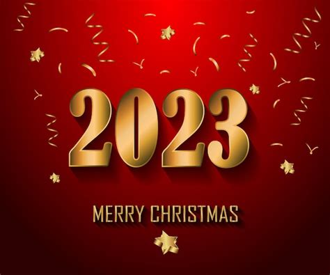 Premium Vector | 2023 Merry Christmas background