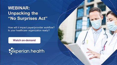 No Surprises Act On Demand Webinar Experian Health