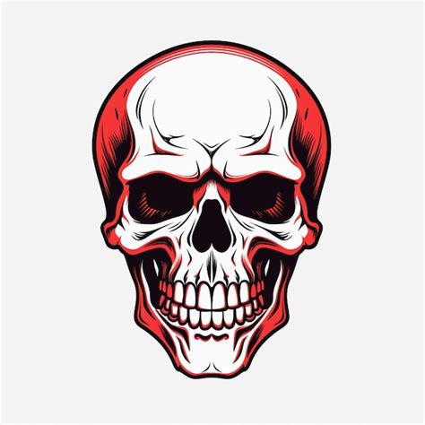 Premium Vector | Free vector skull art illustration