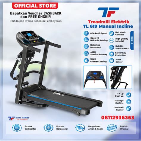 Jual Treadmill Elektrik Tl Total Fitness Jakarta Barat Total