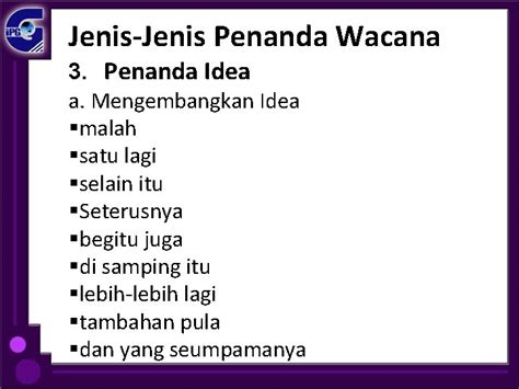 Jenis Jenis Penanda Wacana