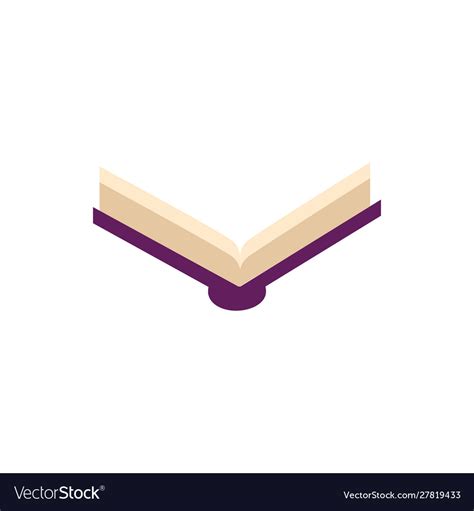 Isolated open book flat design Royalty Free Vector Image