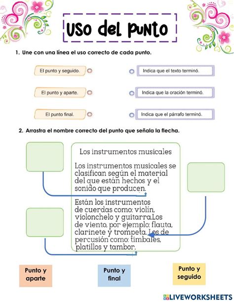 Uso Del Punto Activity For Primero Primaria Artofit