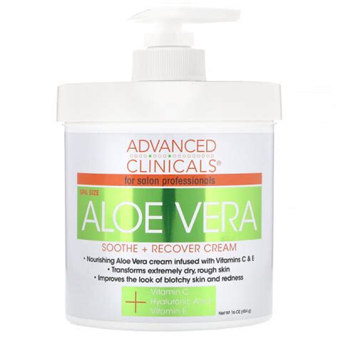 Advanced Clinicals Aloe Vera Cream 16oz