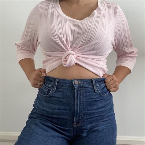 One Step Up Womens Pink Shirt Depop