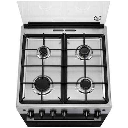 Electrolux Aragaz Electroluc LKG604003X Gaz 4 Arzatoare Gratar Fonta