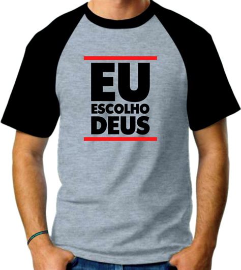 Camiseta Mescla Raglan Eu Escolho Deus Elo7 Produtos Especiais