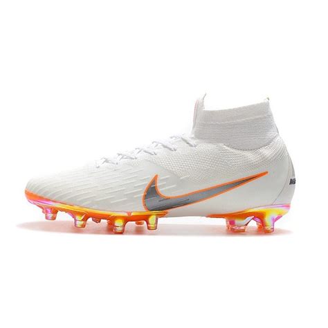 Nike Mercurial Superfly Vi 360 Elite Ag Pro Cleats White Orange