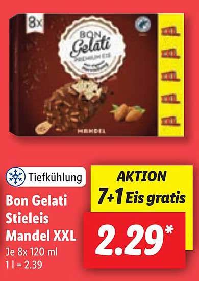 Bon Gelati Stieleis Mandel Xxl Angebot Bei Lidl