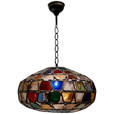 Stained Glass Pendant Light At 1stdibs Stained Glass Pendants Stained Glass Lighting Stained