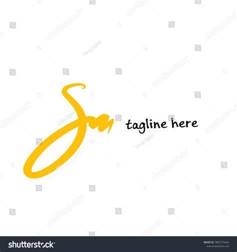 Sm Isolated White Background Handwritten Logo Stock Vector (Royalty ...