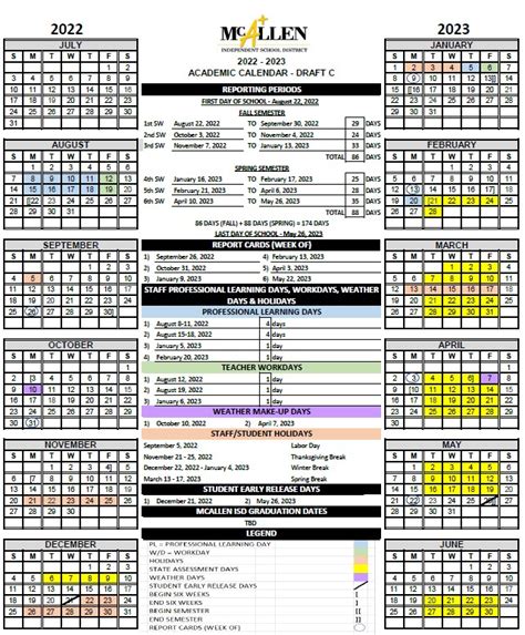 Mcallen Isd Calendar - Printable Calendar 2023