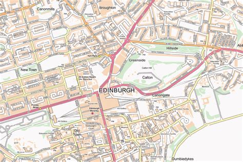 Edinburgh Street map - Cosmographics Ltd