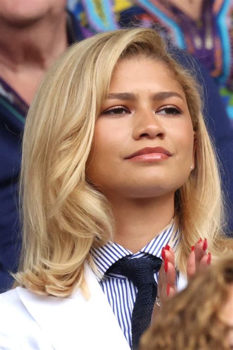 Zendaya confirms her preppy blonde hair is here to stay