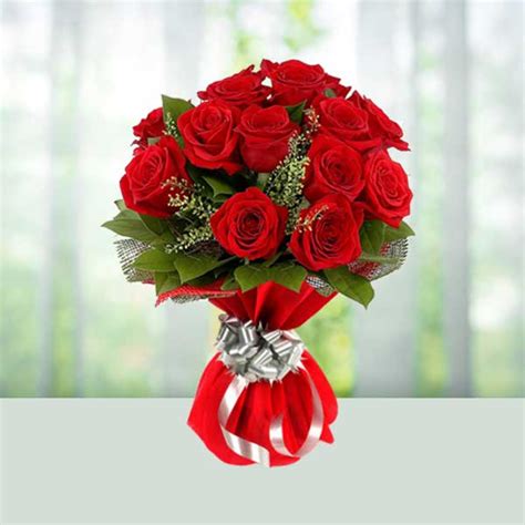 Romantic Red Roses Bouquet Just Bake